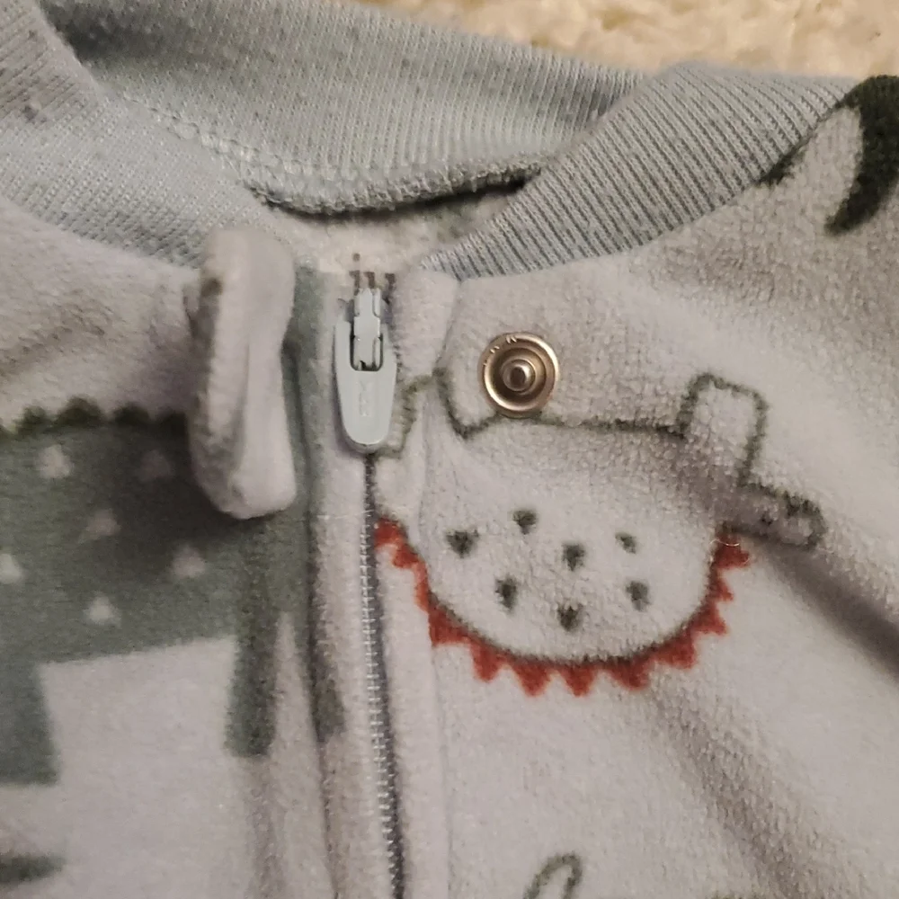 5 For $25 Carter's Dinosaur Print‎ Baby One Piece Sleeper Size 3 Months